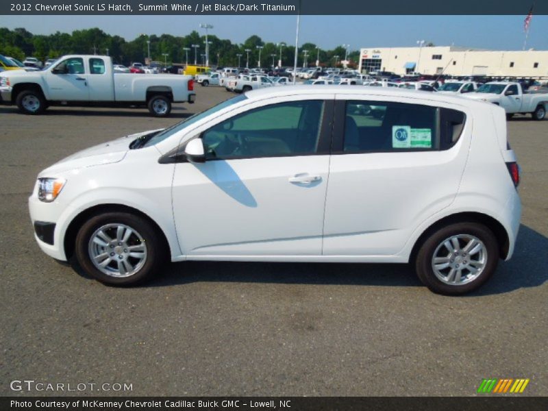 Summit White / Jet Black/Dark Titanium 2012 Chevrolet Sonic LS Hatch