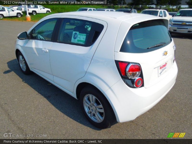 Summit White / Jet Black/Dark Titanium 2012 Chevrolet Sonic LS Hatch