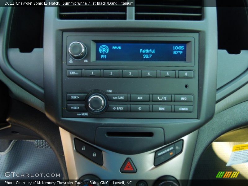 Summit White / Jet Black/Dark Titanium 2012 Chevrolet Sonic LS Hatch