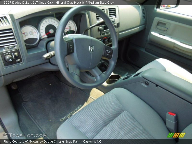 Mineral Gray Metallic / Medium Slate Gray 2007 Dodge Dakota SLT Quad Cab