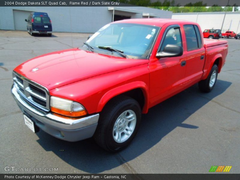 Flame Red / Dark Slate Gray 2004 Dodge Dakota SLT Quad Cab