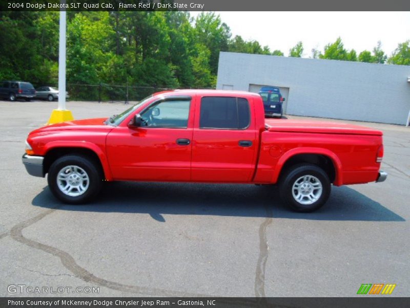 Flame Red / Dark Slate Gray 2004 Dodge Dakota SLT Quad Cab