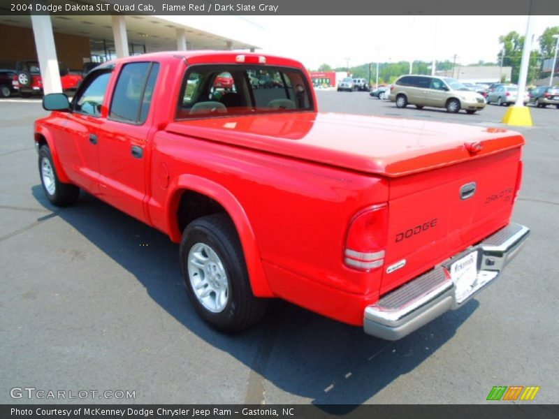 Flame Red / Dark Slate Gray 2004 Dodge Dakota SLT Quad Cab