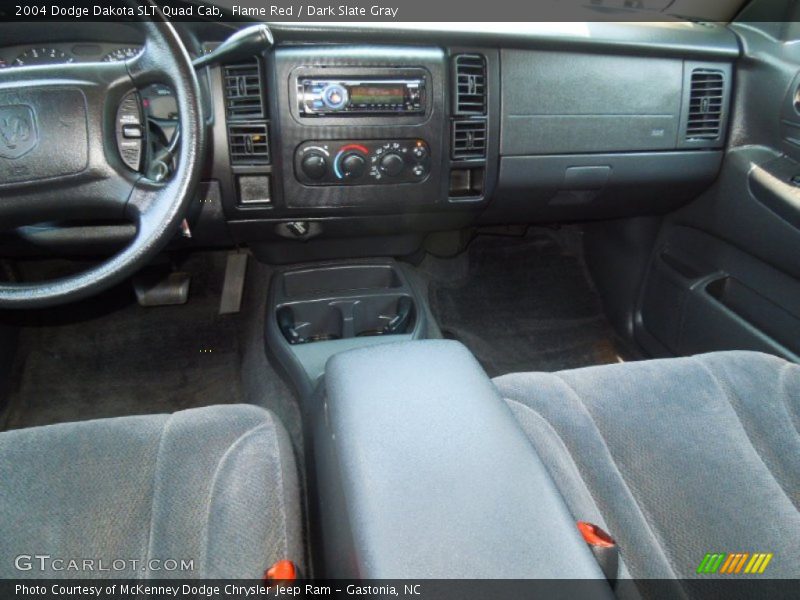 Flame Red / Dark Slate Gray 2004 Dodge Dakota SLT Quad Cab