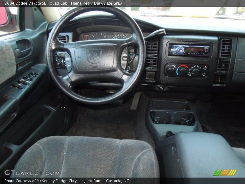 Flame Red / Dark Slate Gray 2004 Dodge Dakota SLT Quad Cab