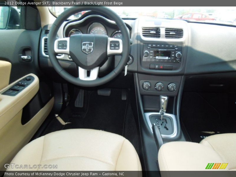 Blackberry Pearl / Black/Light Frost Beige 2012 Dodge Avenger SXT