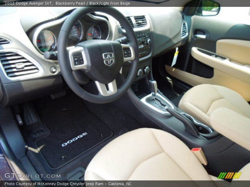 Black/Light Frost Beige Interior - 2012 Avenger SXT 
