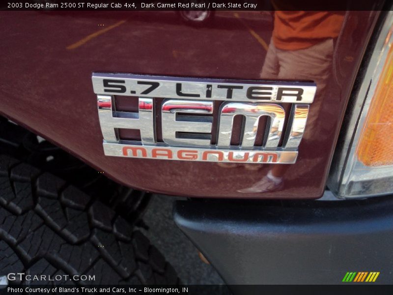 Dark Garnet Red Pearl / Dark Slate Gray 2003 Dodge Ram 2500 ST Regular Cab 4x4
