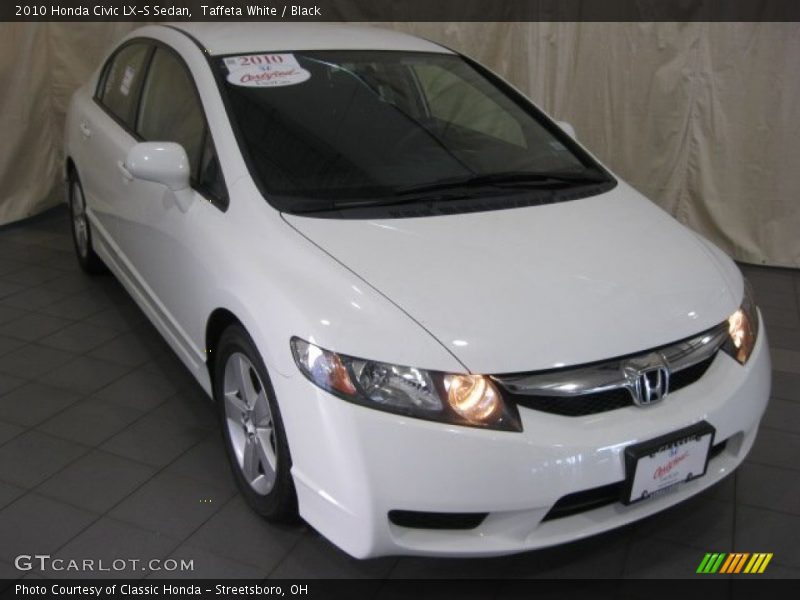 Taffeta White / Black 2010 Honda Civic LX-S Sedan