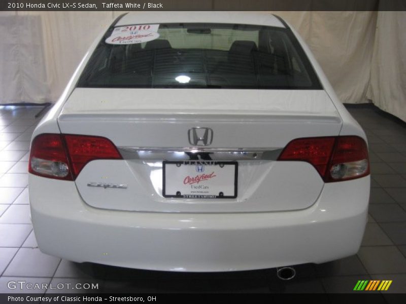 Taffeta White / Black 2010 Honda Civic LX-S Sedan