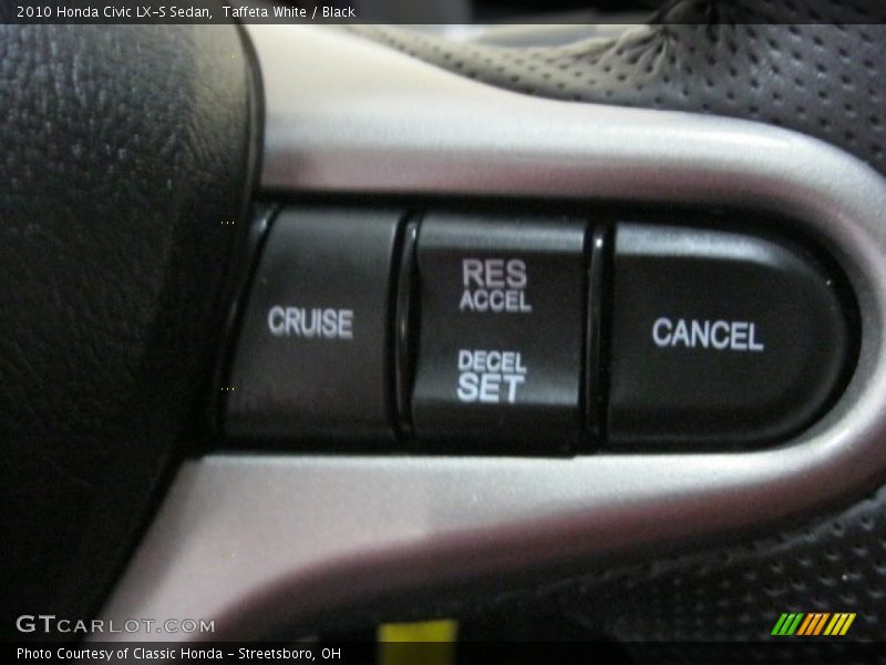 Taffeta White / Black 2010 Honda Civic LX-S Sedan