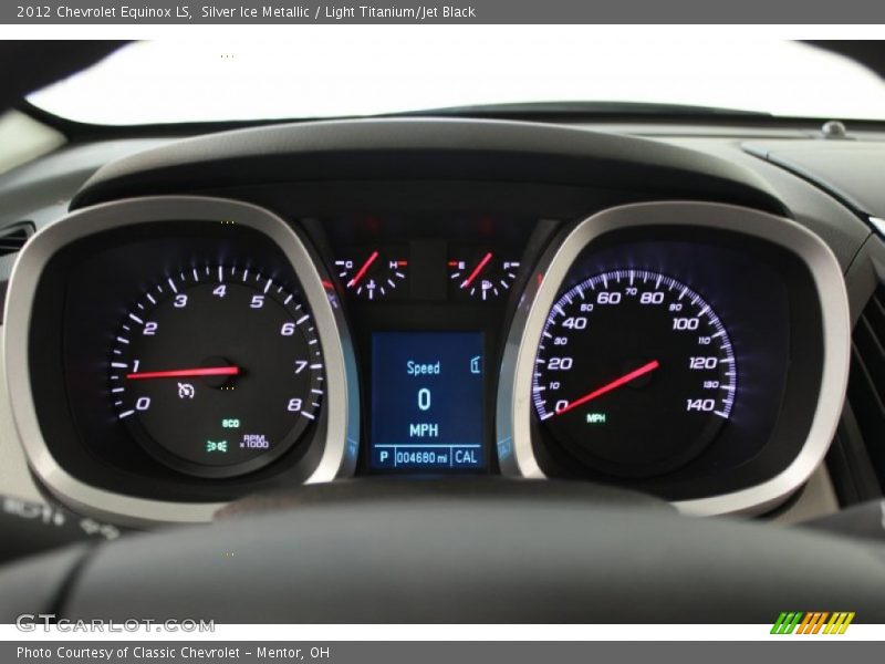 Silver Ice Metallic / Light Titanium/Jet Black 2012 Chevrolet Equinox LS
