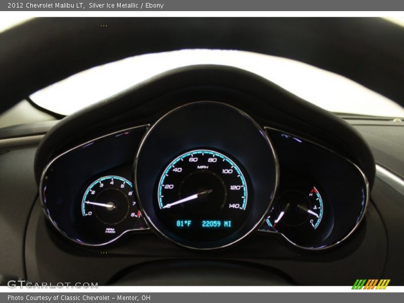 Silver Ice Metallic / Ebony 2012 Chevrolet Malibu LT