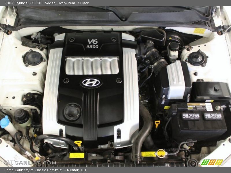 Ivory Pearl / Black 2004 Hyundai XG350 L Sedan