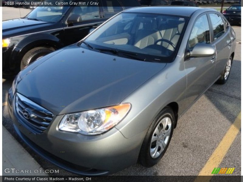Carbon Gray Mist / Gray 2010 Hyundai Elantra Blue