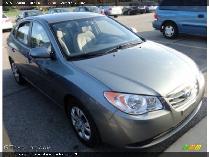 Carbon Gray Mist / Gray 2010 Hyundai Elantra Blue