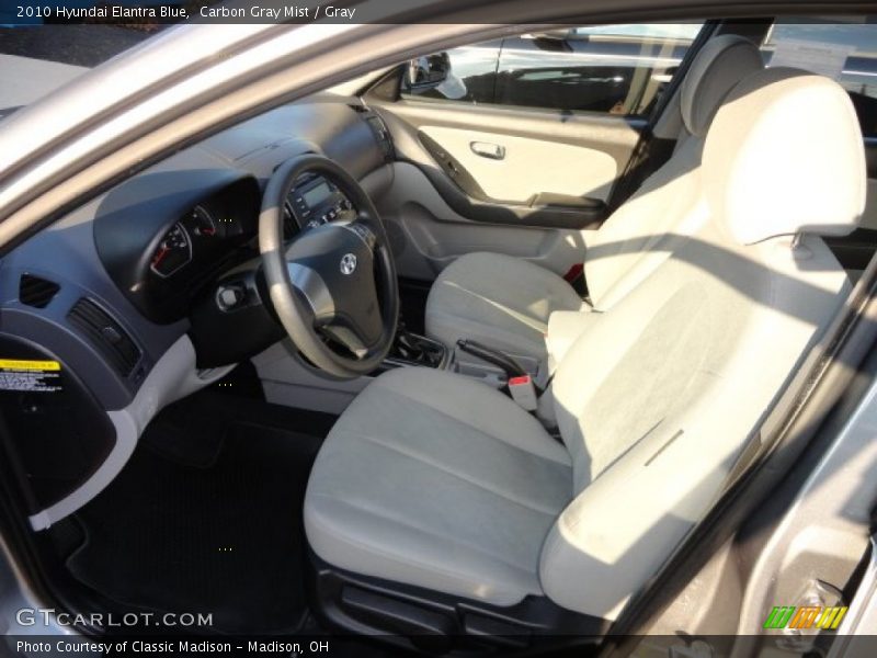 Carbon Gray Mist / Gray 2010 Hyundai Elantra Blue