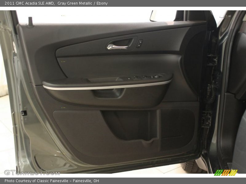 Gray Green Metallic / Ebony 2011 GMC Acadia SLE AWD