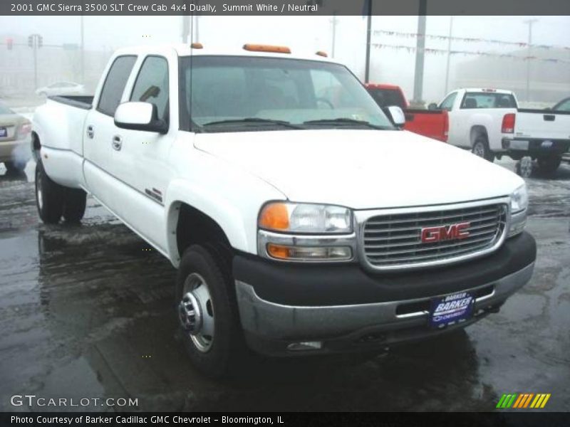 Summit White / Neutral 2001 GMC Sierra 3500 SLT Crew Cab 4x4 Dually