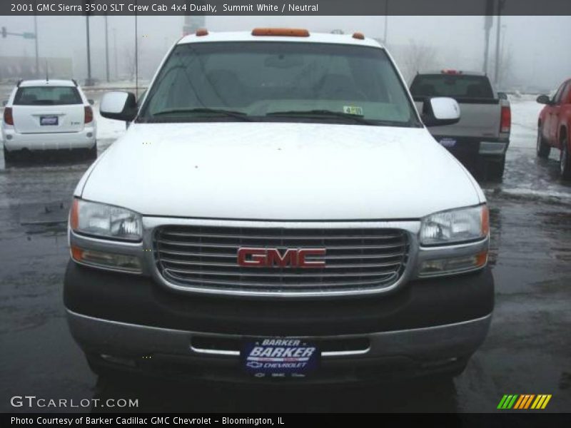 Summit White / Neutral 2001 GMC Sierra 3500 SLT Crew Cab 4x4 Dually