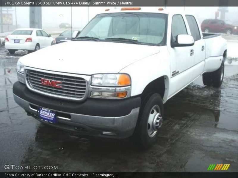 Summit White / Neutral 2001 GMC Sierra 3500 SLT Crew Cab 4x4 Dually