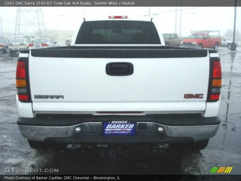 Summit White / Neutral 2001 GMC Sierra 3500 SLT Crew Cab 4x4 Dually