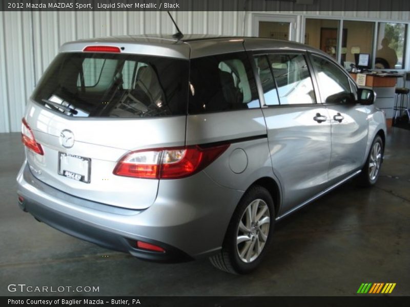 Liquid Silver Metallic / Black 2012 Mazda MAZDA5 Sport