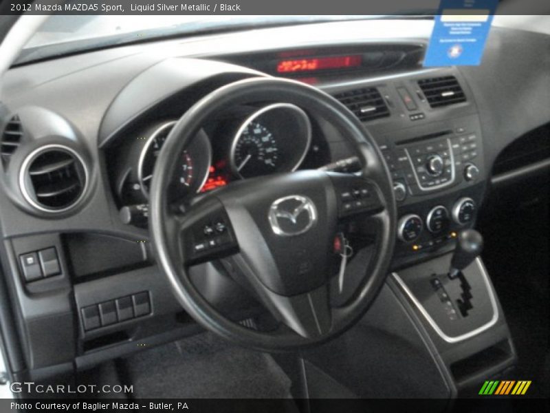 Liquid Silver Metallic / Black 2012 Mazda MAZDA5 Sport