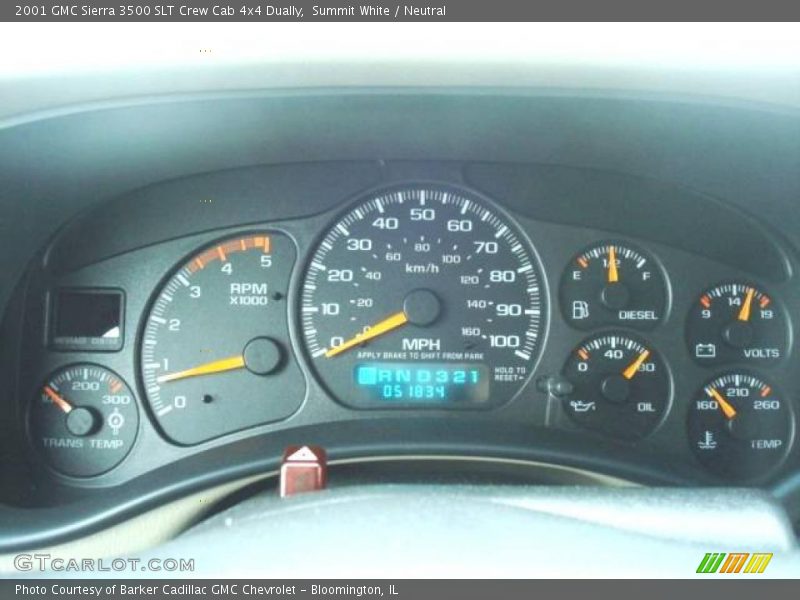 Summit White / Neutral 2001 GMC Sierra 3500 SLT Crew Cab 4x4 Dually