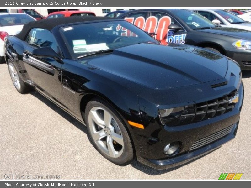 Black / Black 2012 Chevrolet Camaro SS Convertible