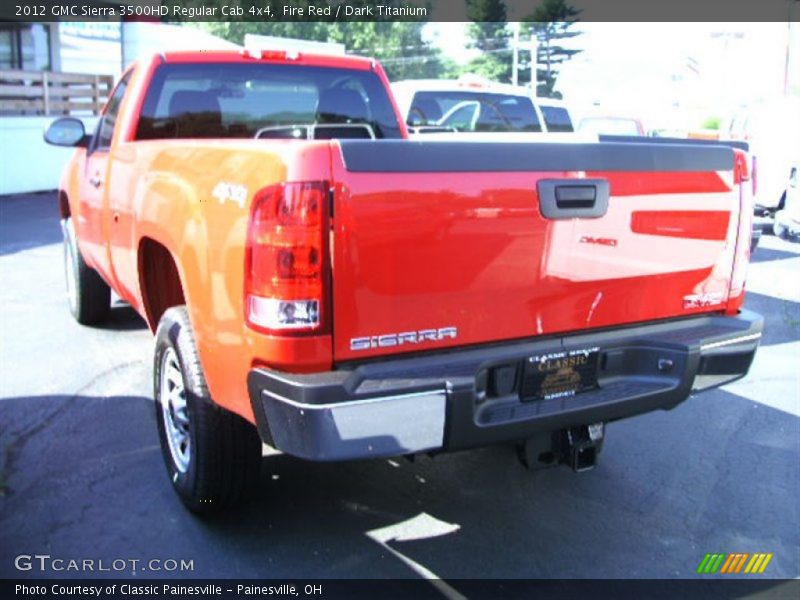 Fire Red / Dark Titanium 2012 GMC Sierra 3500HD Regular Cab 4x4