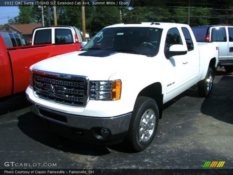 Summit White / Ebony 2012 GMC Sierra 2500HD SLT Extended Cab 4x4