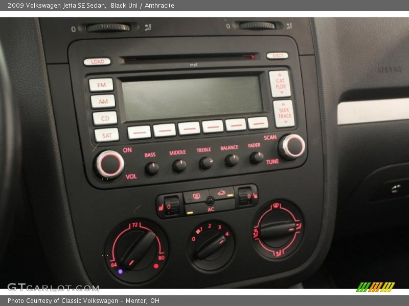 Black Uni / Anthracite 2009 Volkswagen Jetta SE Sedan
