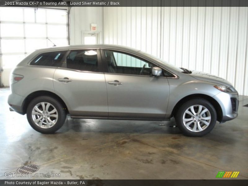 Liquid Silver Metallic / Black 2011 Mazda CX-7 s Touring AWD