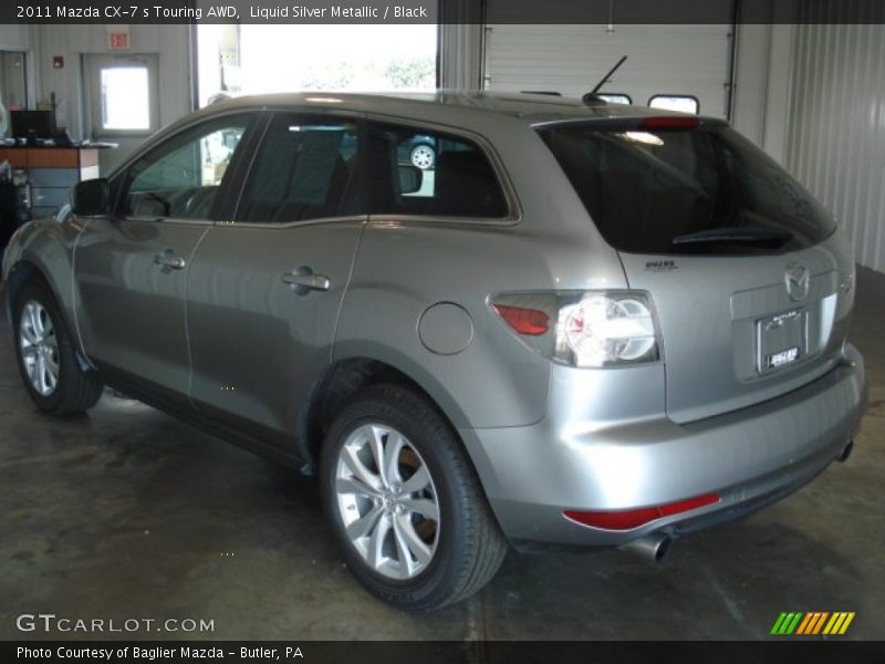 Liquid Silver Metallic / Black 2011 Mazda CX-7 s Touring AWD