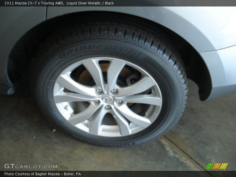 Liquid Silver Metallic / Black 2011 Mazda CX-7 s Touring AWD