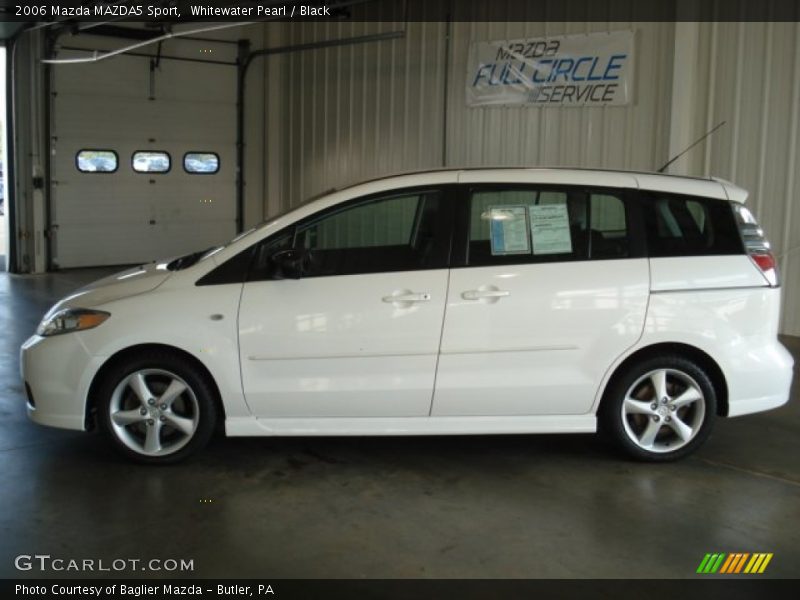 Whitewater Pearl / Black 2006 Mazda MAZDA5 Sport