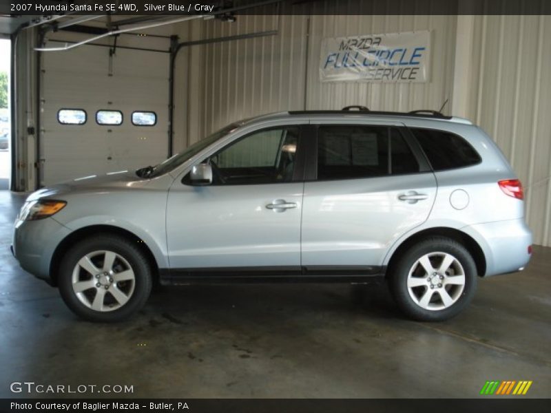 Silver Blue / Gray 2007 Hyundai Santa Fe SE 4WD