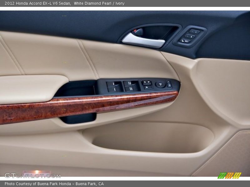 White Diamond Pearl / Ivory 2012 Honda Accord EX-L V6 Sedan