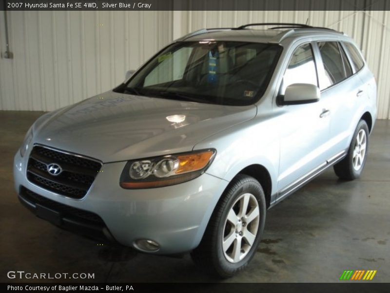Silver Blue / Gray 2007 Hyundai Santa Fe SE 4WD