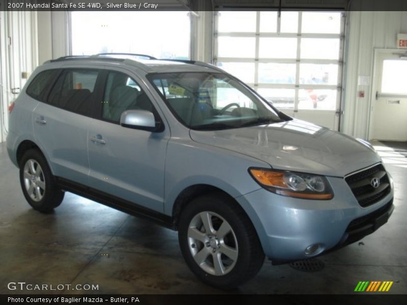 Silver Blue / Gray 2007 Hyundai Santa Fe SE 4WD
