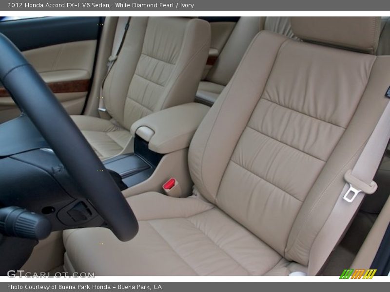 White Diamond Pearl / Ivory 2012 Honda Accord EX-L V6 Sedan