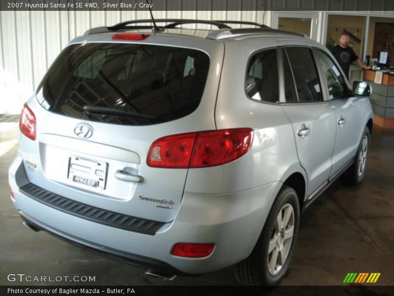 Silver Blue / Gray 2007 Hyundai Santa Fe SE 4WD