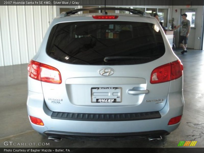 Silver Blue / Gray 2007 Hyundai Santa Fe SE 4WD