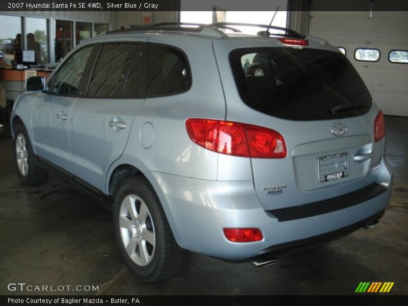 Silver Blue / Gray 2007 Hyundai Santa Fe SE 4WD