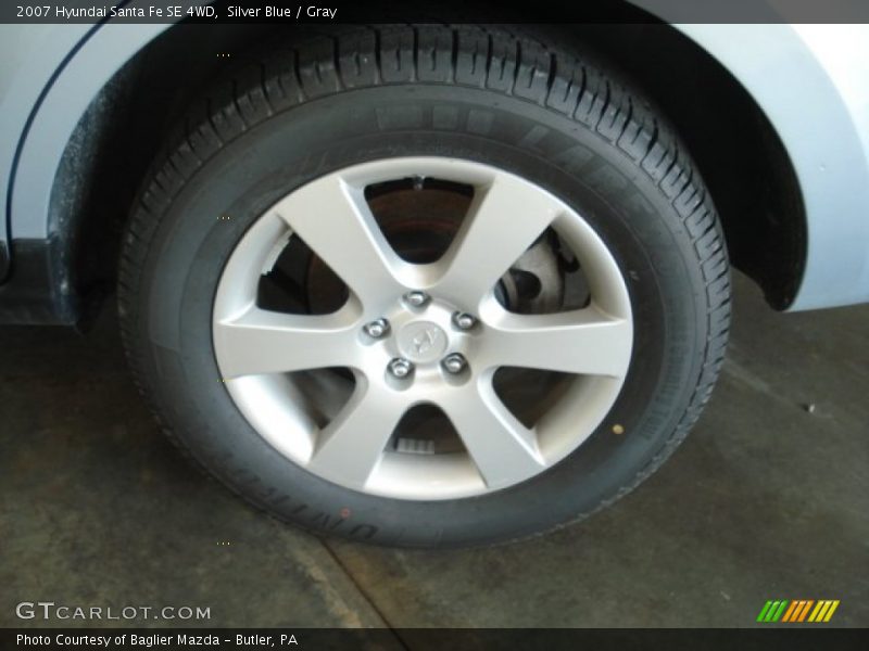 Silver Blue / Gray 2007 Hyundai Santa Fe SE 4WD