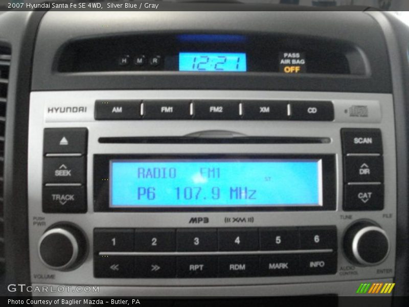 Silver Blue / Gray 2007 Hyundai Santa Fe SE 4WD
