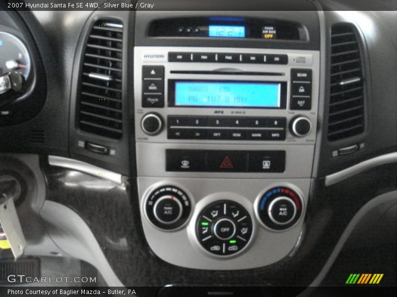 Silver Blue / Gray 2007 Hyundai Santa Fe SE 4WD