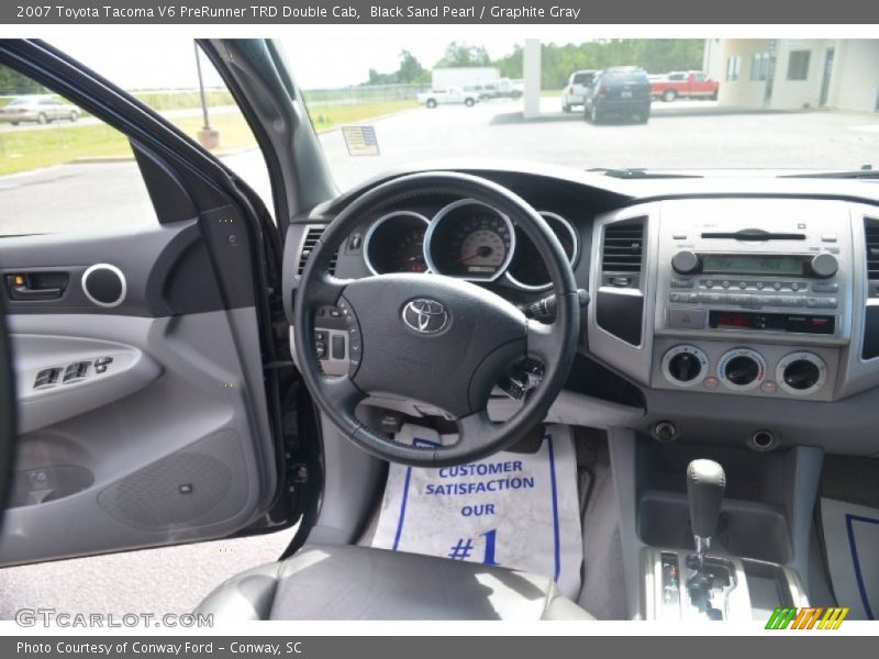 Black Sand Pearl / Graphite Gray 2007 Toyota Tacoma V6 PreRunner TRD Double Cab