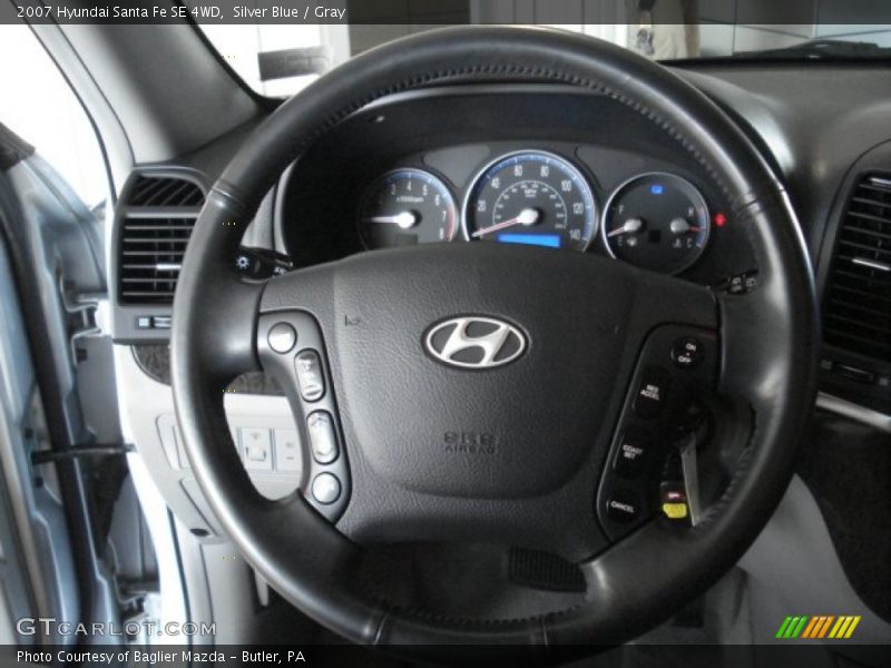 Silver Blue / Gray 2007 Hyundai Santa Fe SE 4WD